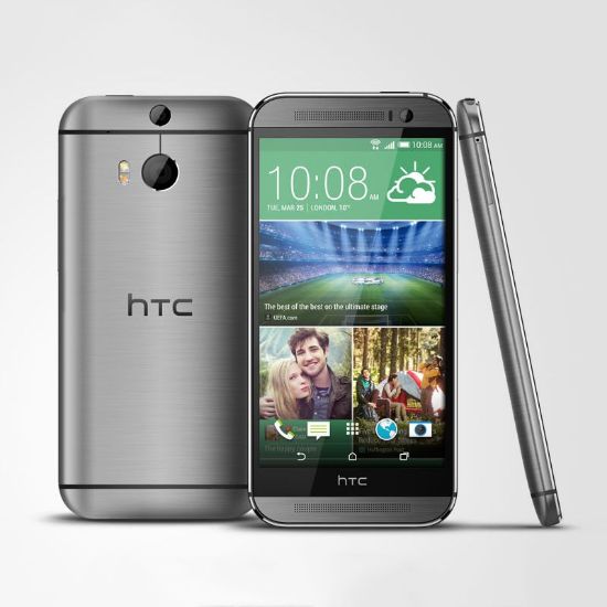 صورة هاتف HTC One (M8) 4G LTE بسعة تخزين 32 جيجابايت - لون رمادي (Sprint)